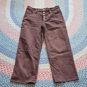 Madewell Chocolate Brown The Perfect Vintage Wide-leg Jeans